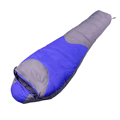 Schlafsäcke mit Kapuze für Erwachsene, Leichter Schlafsack, rechteckige Schlafsäcke für Outdoor-Abenteuer und Überlebensutensilien, Blue Hello (blau) von CCKUHN