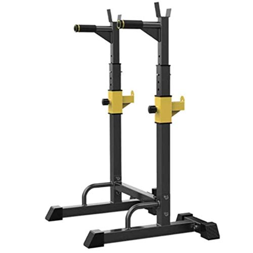 Verstellbarer Squat Rack mit Klimmzugstange für Bodybuilding, multifunktionaler Langhantelständer, Squat Rack Ständer, Bankdrückrahmen zur Hantelbankunterstützung zu Hause und im F von CCKUHN