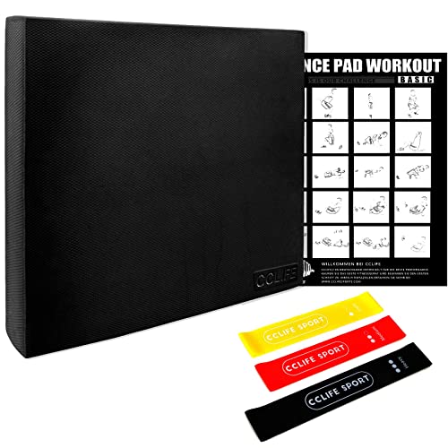 CCLIFE Balance Pad 50x40x6 mit Latexbänder Übungsposter Balanceboards Gleichgewicht Trainer Widerstandband Fitnessbänder Balance Kissen für effektives Balancetraining Latexband&Poster CCLIFE Balance Pad 50x40x6 mit Latexbänder Übungsposter Balanceboards Gleichgewicht Trainer Widerstandband Fitnessbänder Balance Kissen für effektives Balancetraining Latexband&Poster von CCLIFE