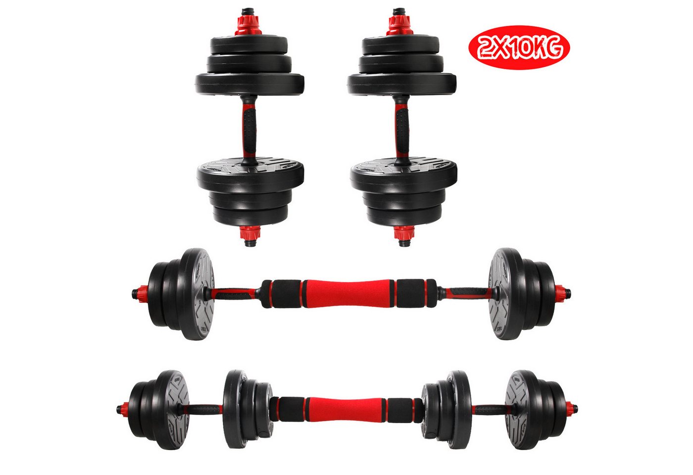 CCLIFE Hantel-Set verstellbar Hantel set Kurzhantel Langhantel Dumbbell Gewichte von CCLIFE