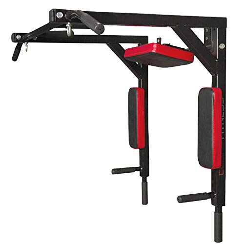 CCLIFE Multigriff Klimmzug Wandmontage Dip station 2in1 Pull Up Bar Klimmzugstange Wand Belastbarkeit bis 120 kg Fitnessgeräte Wandbefestigung von CCLIFE