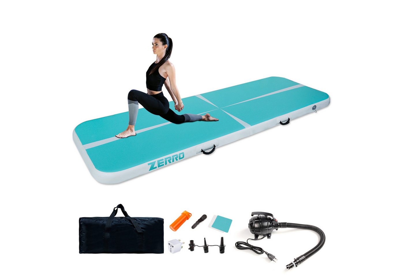CCLIFE Turnmatte Turnmatte Tumbling Airtrack 3/4m 20 cm mit Elektrischer Luftpumpe CCLIFE Turnmatte Turnmatte Tumbling Airtrack 3/4m 20 cm mit Elektrischer Luftpumpe von CCLIFE