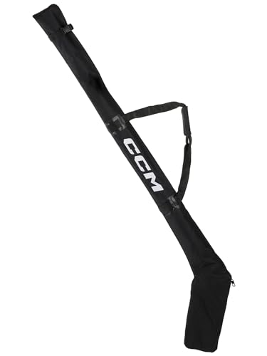 CCM Hockeyschläger-Tasche, Polyester, kann bis zu 4 Seniorenschläger passen, gepolsterter Schultergurt, Verstellbarer Schnallenriemen, schwarz CCM Hockeyschläger-Tasche, Polyester, kann bis zu 4 Seniorenschläger passen, gepolsterter Schultergurt, Verstellbarer Schnallenriemen, schwarz von CCM