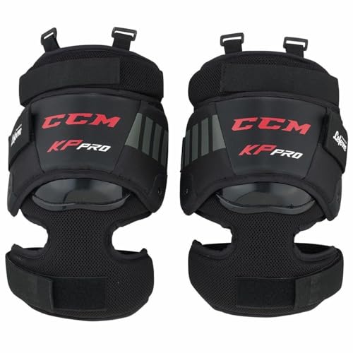 CCM Pro Senior Eishockey Torwart Knieschoner Set, Schwarz, Größe: OSFA von CCM