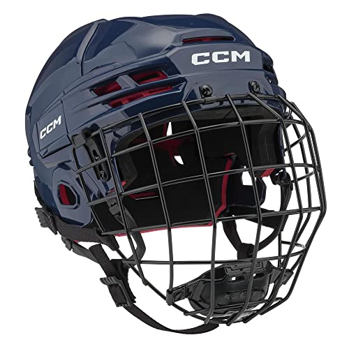 CCM Tacks 70 Helm Combo Bambini, Größe:Junior, Farbe:Navy von CCM