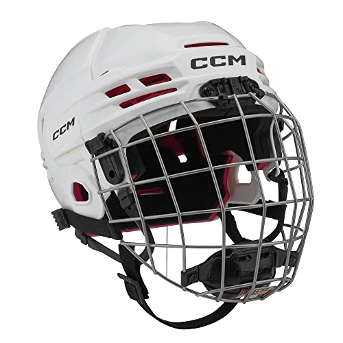 CCM Tacks 70 Helm Combo Junior, Größe:Junior, Farbe:Weiss von CCM