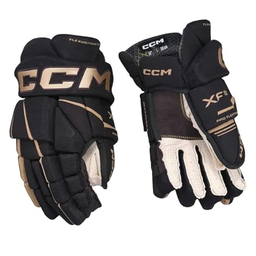 CCM Tacks XF80 Handschuhe Junior, Größe:11 Zoll, Farbe:schwarz/Gold von CCM