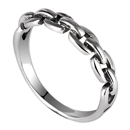 CCMYNSW 925 Sterling Silber Ring Damen, Damenringe Kette Eheringe Ringe für Frauen von CCMYNSW