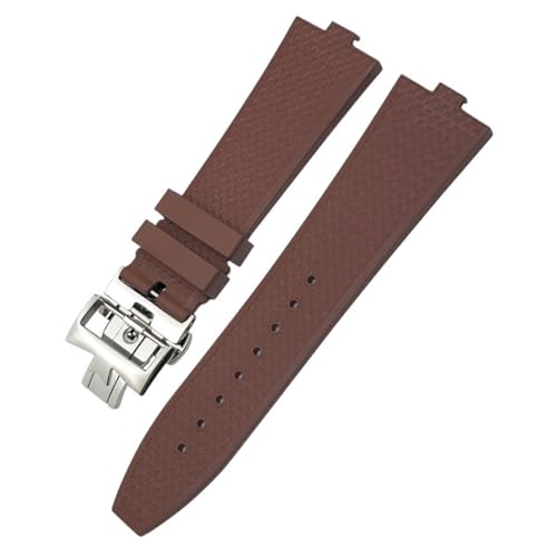 CCMYNSW Konvexe Uhrenarmbänder aus Fluorkautschuk, 24 x 7 mm, passend für Vacheron Constantin Overseas, Schnellwechselvorrichtung, blau-schwarz-orangefarbenes Armband von CCMYNSW