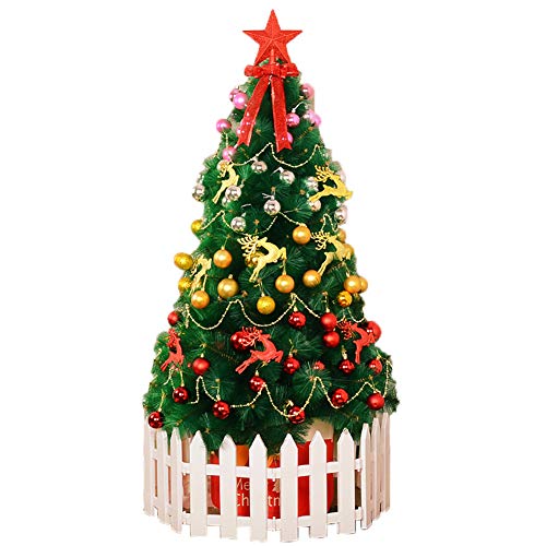 CCMYNSW Künstlicher Tannennadel-Weihnachtsbaum, Premium-Luxus-Weihnachtskiefer, wunderschöne Weihnachtsbäume, Dekorationen und Ornamente, B 210 cm (7 Fuß), das Neue von CCMYNSW