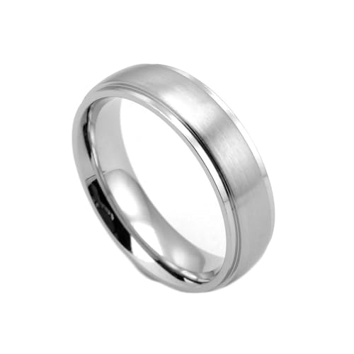 CCMYNSW Schwarzer Eternity-Ring für Herren, Titanstahl-Ring für Damen, Schlichter Matter Ring von CCMYNSW