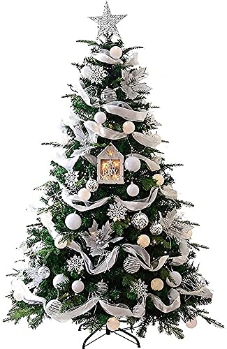 CCMYNSW Weihnachtsbaum Weihnachtsbaum Weihnachtsbaum Künstliche Bäume Dekoration Künstlicher Weihnachtsbaum Mit Metall Stan Weihnachtsbaum (6.8ft(210cm)) Die Neue von CCMYNSW