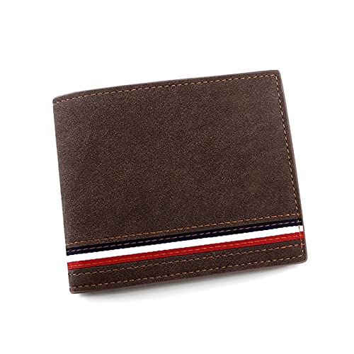 Geldbörse, modisches Leder, für Herren, luxuriös, schmal, für Münzen, Business, Faltbare Geldbörse, Kartenhalter, Clutch, Herrenhandtasche, Einkaufstasche (Kaffee) von CCMYNSW