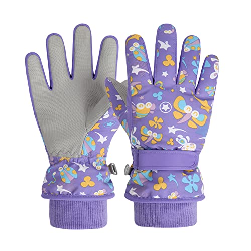 CCOOfhhc Handschuhe Kinder Wasserdicht Winddichte Arbeitshandschuhe Snowboard Handschuhe Winter Warm Fahrradhandschuhe Kinderhandschuhe Fleece Fingerhandschuhe Für 1-13 Jahre Mädchen Jungen von CCOOfhhc