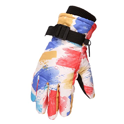 CCOOfhhc Kinder Winter Skihandschuhe, Wasserdicht Winddichte Arbeitshandschuhe Snowboard Handschuhe Winter Warmer Fahrradhandschuhe Gloves Fleece Skihandschuhe Für 1-13 Jahre Mädchen Jungen von CCOOfhhc