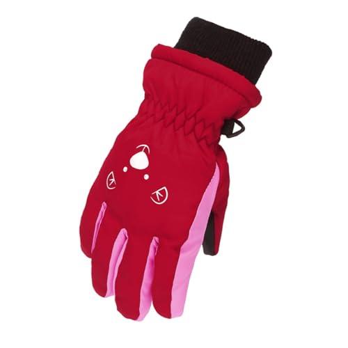 CCOOfhhc Kinderhandschuhe, Wasserdicht Arbeitshandschuhe Winddichte Handschuhe Winter Wärme Sporthandschuhe Snowboard Fahrradhandschuhe Plüsch Skihandschuhe Jungen Und Mädchen 2-10 Jahre Alt von CCOOfhhc