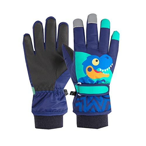 CCOOfhhc Skihandschuhe Kinder, Wasserdicht Winddichte Arbeitshandschuhe Snowboard Handschuhe Winter Warme Fahrradhandschuhe Schneehandschuhe Fleece Skihandschuhe Für 1-13 Jahre Mädchen Jungen von CCOOfhhc