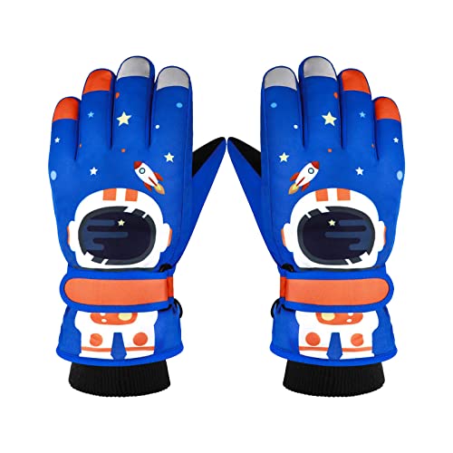 CCOOfhhc Wasserdicht Winterhandschuhe Kinder, Wasserdicht Winddichte Arbeitshandschuhe Snowboard Handschuh Winter Warm Fahrradhandschuhe Gloves Plüsch Ski Handschuhe Für 1-13 Jahre Mädchen Jungen von CCOOfhhc