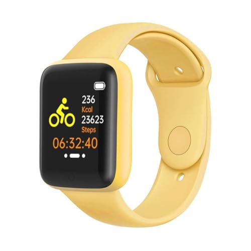 CCYLEZ Smartwatches für Männer und Frauen, 1,4 Zoll Smartwatches mit Schrittzähler, Musikwiedergabe, Kalorien, Fitnessuhr für Android OS Telefone (Yellow) von CCYLEZ