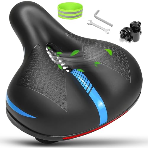 CDYWD Fahrradsattel Herren & Damen, Bequem, Breit, Ergonomisch Weich Gepolsterter Memory Schaum Fahrrad Sattel, Universal Ersatz Fahrradsitz für Cityrad, Rennrad, MTB, Mountainbike, Ebike, Heimtrainer CDYWD Fahrradsattel Herren & Damen, Bequem, Breit, Ergonomisch Weich Gepolsterter Memory Schaum Fahrrad Sattel, Universal Ersatz Fahrradsitz für Cityrad, Rennrad, MTB, Mountainbike, Ebike, Heimtrainer von CDYWD