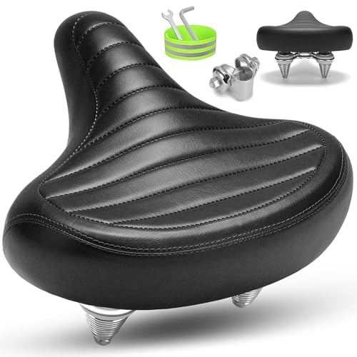 CDYWD Bequemer Fahrradsattel für Herren & Damen, Breit Weich Fahrrad Sattel, Ergonomisch bequem Polster Fahrradsitz, Universal Ersatz fahrradsättel für Cityrad, Mountainbike, Ebike, Heimtrainer CDYWD Bequemer Fahrradsattel für Herren & Damen, Breit Weich Fahrrad Sattel, Ergonomisch bequem Polster Fahrradsitz, Universal Ersatz fahrradsättel für Cityrad, Mountainbike, Ebike, Heimtrainer von CDYWD