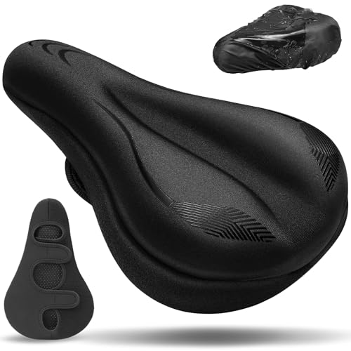 CDYWD Gel Fahrradsitz Polsterung für Herren & Damen, Verdicken & Weich Fahrrad Sitzpolster, Bequem Sattelbezug Fahrrad Gepolstert, Fahrradsattel Polster für Rennrad, Mountainbike, Ebike, Heimtrainer CDYWD Gel Fahrradsitz Polsterung für Herren & Damen, Verdicken & Weich Fahrrad Sitzpolster, Bequem Sattelbezug Fahrrad Gepolstert, Fahrradsattel Polster für Rennrad, Mountainbike, Ebike, Heimtrainer von CDYWD