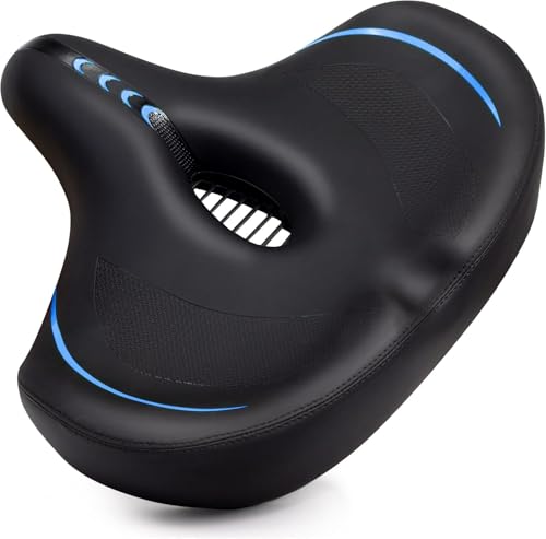 CDYWD Übergroßer Fahrradsattel Herren Damen - Bequem, Extra Breit, Weich Polster Fahrrad Sattel, Atmungsaktiv, Ergonomisch - Universal Ersatz Fahrradsitz für Mountainbike, Cityrad, Ebike, Heimtrainer CDYWD Übergroßer Fahrradsattel Herren Damen - Bequem, Extra Breit, Weich Polster Fahrrad Sattel, Atmungsaktiv, Ergonomisch - Universal Ersatz Fahrradsitz für Mountainbike, Cityrad, Ebike, Heimtrainer von CDYWD