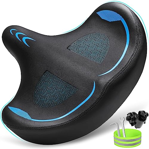 CDYWD Übergroßer Fahrradsattel Herren Damen Bequem, Extra Breit Weich Schaum Gepolstert Fahrradsitz Ergonomisch, Universal Fahrrad Sattel für Mountainbike, Cityrad, Ebike, Heimtrainer, Tourensattel CDYWD Übergroßer Fahrradsattel Herren Damen Bequem, Extra Breit Weich Schaum Gepolstert Fahrradsitz Ergonomisch, Universal Fahrrad Sattel für Mountainbike, Cityrad, Ebike, Heimtrainer, Tourensattel von CDYWD