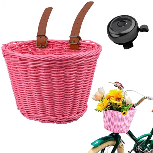 CEASELESLY Kinder Fahrradkorb,Lenkerkorb,Woven Mini Fahrradkorb,fahrradkorb mädchen vorne,Mit 2 verstellbaren Lederriemen,Fahrradklingel,für Fahrrad, Laufrad, Frontkorb CEASELESLY Kinder Fahrradkorb,Lenkerkorb,Woven Mini Fahrradkorb,fahrradkorb mädchen vorne,Mit 2 verstellbaren Lederriemen,Fahrradklingel,für Fahrrad, Laufrad, Frontkorb von CEASELESLY