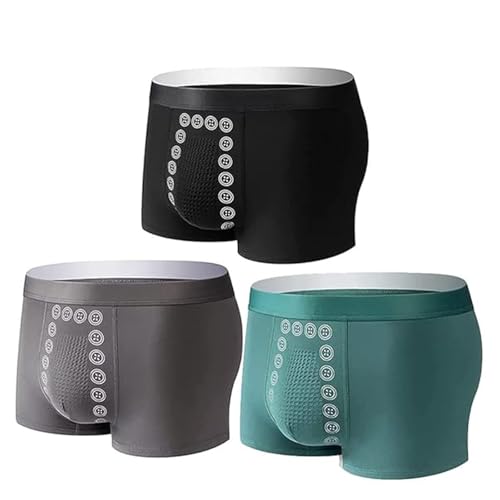 Männer Massage Magnetische Therapie Unterwäsche,Magnetische Therapie Energetische Männer Hosen,Energiefeld Therapie Männer Unterwäsche,Männer Unterwäsche Boxer Briefs (3pcs-A,L) von CEAeis