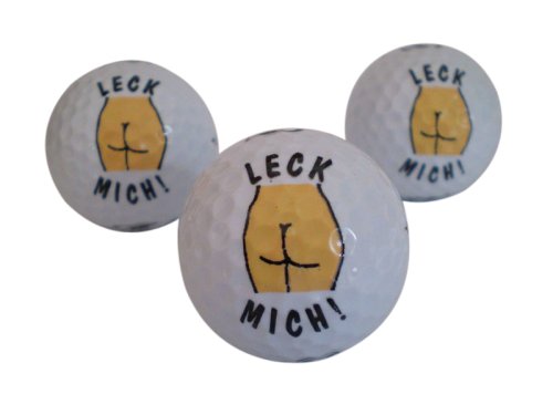 CEBEGO Golfballset LECK Mich, Golfbälle by, Golfball mit Motiv im Set,Golfballs Design Golfgeschenke von CEBEGO