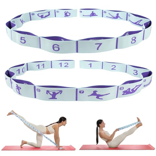 CEILIWEN Elastischer Yoga-Dehnungsgurt mit Schlaufen, Stretchgurte für Physiotherapie, Pilates-Stretchband, elastische Übungsbänder, Beindehnungsband, Stretch-Widerstandsbänder für Übungen (12 CEILIWEN Elastischer Yoga-Dehnungsgurt mit Schlaufen, Stretchgurte für Physiotherapie, Pilates-Stretchband, elastische Übungsbänder, Beindehnungsband, Stretch-Widerstandsbänder für Übungen (12 von CEILIWEN