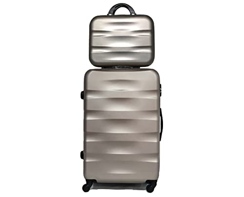 CELIMS - 2-teilige Koffersets | Großer Koffer 75cm + Kulturbeutel | Großer Koffer 4 Räder Leicht | Großer Koffer | Champagner CELIMS - 2-teilige Koffersets | Großer Koffer 75cm + Kulturbeutel | Großer Koffer 4 Räder Leicht | Großer Koffer | Champagner von CELIMS