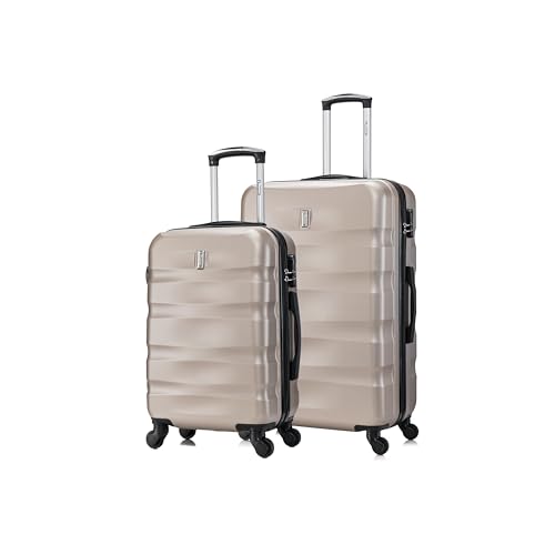 CELIMS - 2-teilige Koffersets | Kabinenkoffer + Großer Koffer | 55x40x20cm Handgepäck + großer Koffer 4 Räder leicht | Koffer-Set | Champagner CELIMS - 2-teilige Koffersets | Kabinenkoffer + Großer Koffer | 55x40x20cm Handgepäck + großer Koffer 4 Räder leicht | Koffer-Set | Champagner von CELIMS