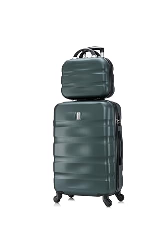 CELIMS - 2-teilige Koffersets | Mittelgroßer Koffer + Kulturbeutel | 20kg Koffer | Mittelgroßer Koffer mit 4 Rädern | Mittelgroßer Koffer | Dunkelgrün CELIMS - 2-teilige Koffersets | Mittelgroßer Koffer + Kulturbeutel | 20kg Koffer | Mittelgroßer Koffer mit 4 Rädern | Mittelgroßer Koffer | Dunkelgrün von CELIMS