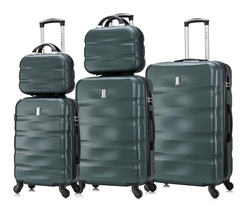 CELIMS - 5-teilige Koffersets | Kabinenkoffer + Mittlerer Koffer + Großer Koffer + 2X Kulturbeutel | Koffer-Set | Dunkelgrün CELIMS - 5-teilige Koffersets | Kabinenkoffer + Mittlerer Koffer + Großer Koffer + 2X Kulturbeutel | Koffer-Set | Dunkelgrün von CELIMS