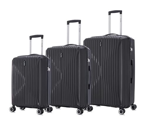 CELIMS - 3er-Set Kabinenkoffer + Mittlerer Koffer + Großer Koffer aus Polypropylen | Modell 2025 | Größe 55+65+75cm | TSA-Schloss | 8 Rollen 360° | Schwarz CELIMS - 3er-Set Kabinenkoffer + Mittlerer Koffer + Großer Koffer aus Polypropylen | Modell 2025 | Größe 55+65+75cm | TSA-Schloss | 8 Rollen 360° | Schwarz von CELIMS