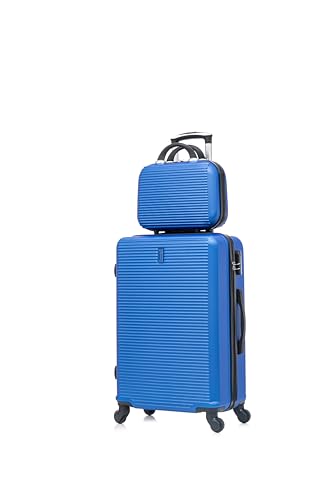CELIMS - Großer Koffer 28" + Kulturbeutel| Großes, leichtes ABS-Hartschalengepäck und Comestic-Tasche | 4 Räder | Blau CELIMS - Großer Koffer 28" + Kulturbeutel| Großes, leichtes ABS-Hartschalengepäck und Comestic-Tasche | 4 Räder | Blau von CELIMS
