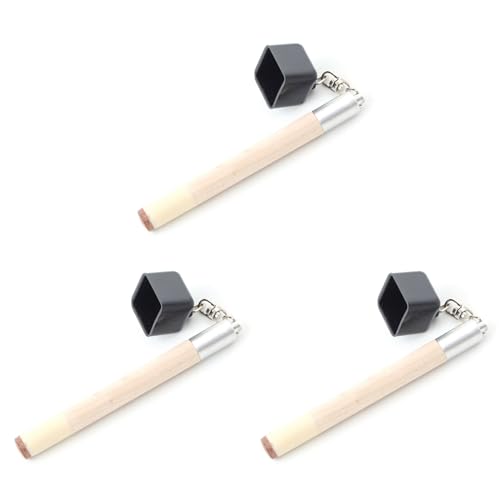 CENMEN 3X 2 in 1 Tasche Kreide Halter Prep Stick Billard Snooker Pool Queue TIPP Werkzeug von CENMEN