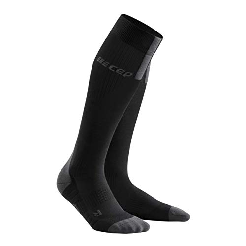 CEP – RUN SOCKS 3.0 für Damen | Kompressionsstrumpf mit präzisem Druckverlauf in schwarz / grau | Größe IV von CEP