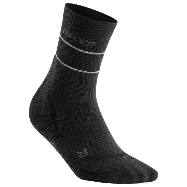 CEP - Reflective Mid Cut Socks - Laufsocken Gr III schwarz von CEP