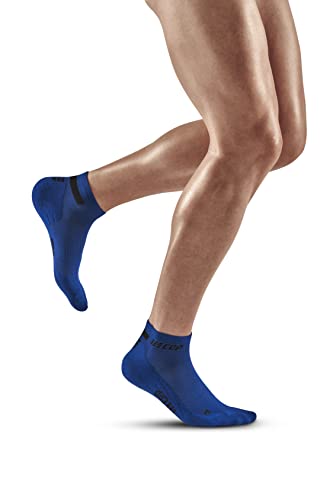 CEP - THE RUN COMPRESSION SOCKS LOW CUT für Herren | Kurze Laufsocken mit Kompression in blau | Regenerierende Kompressionssocken für Männer | Gr. III | M von CEP