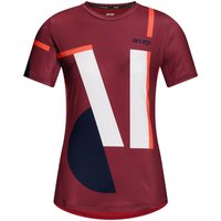 CEP The Run Laufshirt Damen 865 - dark red/geometrics S von CEP