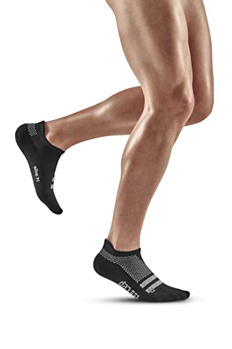 CEP - Training Compression Socks NO Show Unisex | Sneaker Kompressionssocken für Damen und Herren | Atmungsaktive Kurze Sportsocken mit Kompression und Polsterung | Funktionssocken | Black | XL von CEP