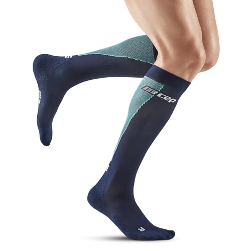 CEP - ULTRALIGHT Kompressionsstrümpfe Herren blau/hellblau, Gr. XL, Lange Laufsocken mit leichter Kompression, Stabilisierende anti Blasen Kniestrümpfe, Atmungsaktive Sportsocken von CEP