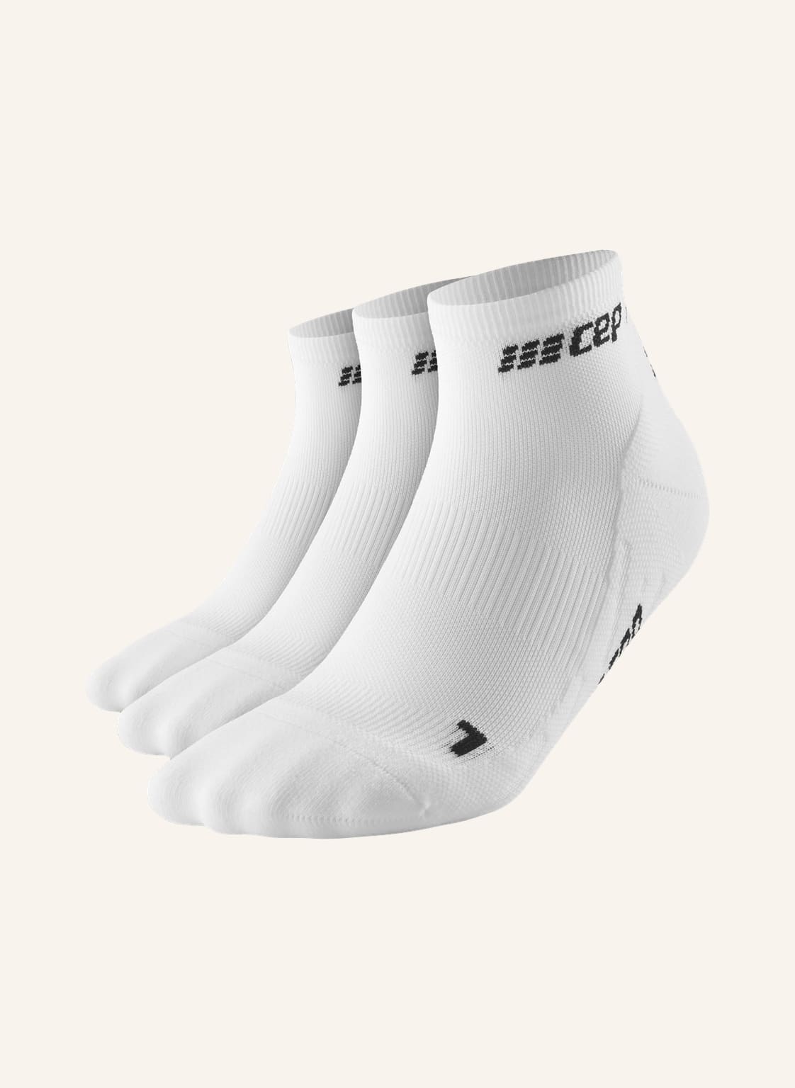 Cep Laufsocken The Run 3-Pack No Show Mit Kompression weiss von CEP