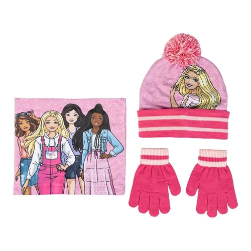 3-teiliges Set Snood Barbie (Mütze, Halstuch und Handschuhe), 2/8 Jahre. von CERDÁ LIFE'S LITTLE MOMENTS