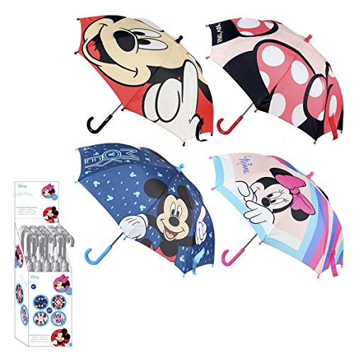 CERDÁ LIFE'S LITTLE MOMENTS - Regenschirm für Kinder, Mickey und Minnie Maus, offizielles Disney-Lizenzprodukt, Rosa (2400000517_T42C-C07) von CERDÁ LIFE'S LITTLE MOMENTS