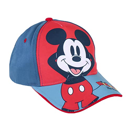 Cap für Kinder Mickey Mouse - Blau - Geeignet von 2 bis 8 Jahren - Aus Baumwolle und Polyester - Kinder Cap mit Verstellbarem Klettverschluss - Original Produkt in Spanien Designed von CERDÁ LIFE'S LITTLE MOMENTS