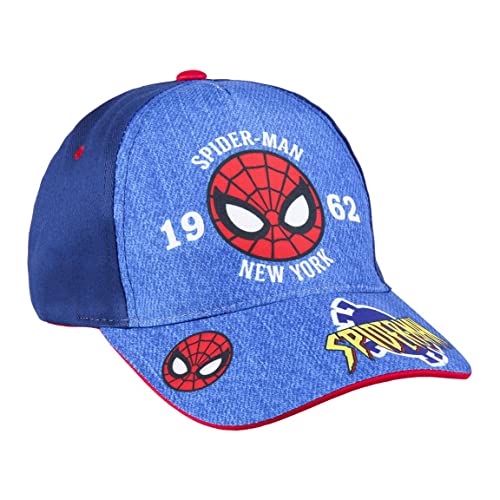 Cap für Kinder Spiderman - Dunkelblau - Geeignet von 2 bis 8 Jahren - Aus Baumwolle und Polyester - Kinder Cap mit Verstellbarem Klettverschluss - Original Produkt in Spanien Designed von CERDÁ LIFE'S LITTLE MOMENTS